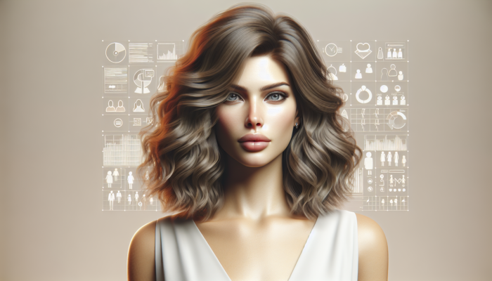 Woman with medium layered hair styled in soft, tousled waves, showcasing texture and volume, enhanced with mousse and a curling wand.