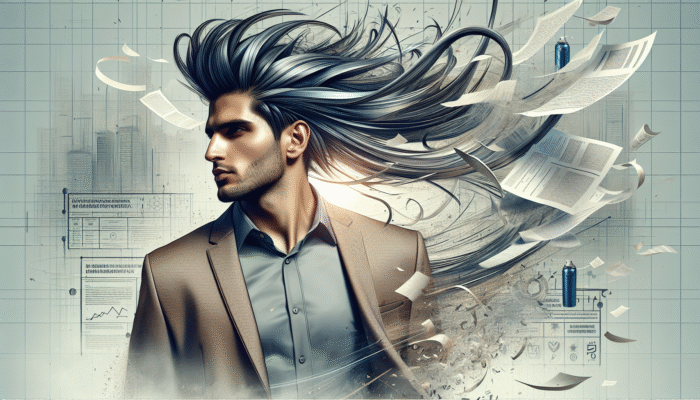 Individual demonstrating a fashionable, wind-resistant hairstyle in an urban environment, showcasing the efficacy of strong hold hairspray.