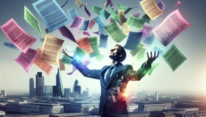 How I Avoided Bankruptcy With Debt Consolidation: UK Strategies | DCL How I Avoided Bankruptcy With Debt Consolidation: A person consolidating multiple colourful debt papers into one glowing loan document, symbolising financial relief.