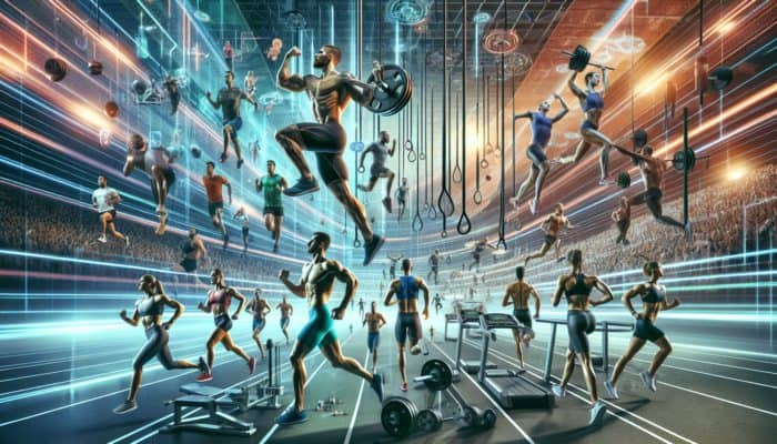 Athletes using BCAAs in gym and race settings, showing reduced soreness and improved recovery.