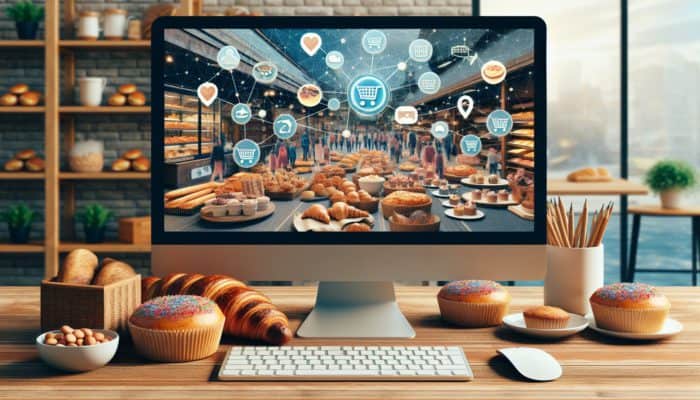 A local Sidmouth bakery's online success: 40% sales increase, fresh baked goods, social media, optimised website.