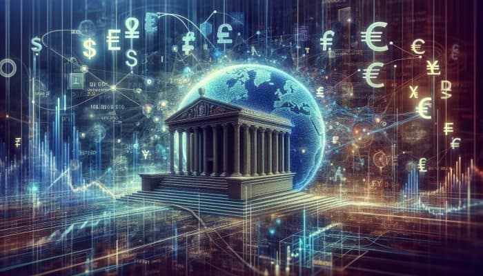 Understanding the Influence of Global Markets on UK Interest Rates: UK Focus | DCL Understanding the Influence of Global Markets on UK Interest Rates: Visual representation of interconnected global financial markets and the Bank of England's role.