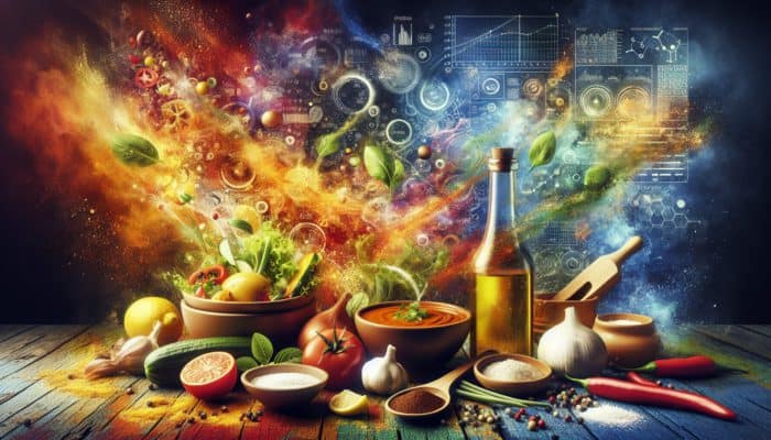 Lemon juice, vinegar adding brightness; oils, butter providing richness to balance flavours in curry and salad.