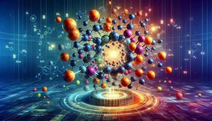 Illustration of B vitamins' molecular structures, highlighting their health and metabolic functions.